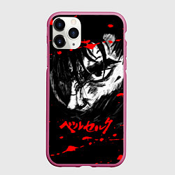 Чехол iPhone 11 Pro матовый ГАТС БЕРСЕРК BERSERK, цвет: 3D-малиновый
