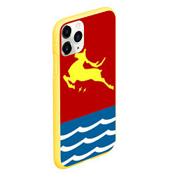 Чехол iPhone 11 Pro матовый Герб Магадана, цвет: 3D-желтый — фото 2