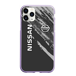 Чехол iPhone 11 Pro матовый Nissan Car Ниссан, цвет: 3D-светло-сиреневый