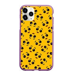 Чехол iPhone 11 Pro матовый FORTNITE BANANA FACE PATTERN ФОРТНАЙТ ЛИЦО БАНАНА, цвет: 3D-фиолетовый