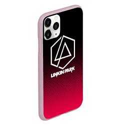 Чехол iPhone 11 Pro матовый LINKIN PARK LOGO CARBON, цвет: 3D-розовый — фото 2