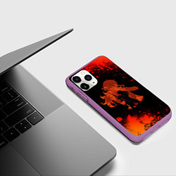 Чехол iPhone 11 Pro матовый ДИЛЮК DILUC ГЕНШИН, цвет: 3D-фиолетовый — фото 2