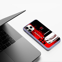 Чехол iPhone 11 Pro матовый Camry Toyota glitch, цвет: 3D-светло-сиреневый — фото 2
