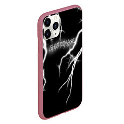 Чехол iPhone 11 Pro матовый GHOSTEMANE Lightning Гостмейн Молния Надпись, цвет: 3D-малиновый — фото 2