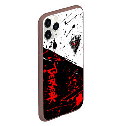 Чехол iPhone 11 Pro матовый Berserk: Черная маска, цвет: 3D-коричневый — фото 2