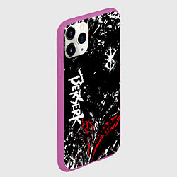 Чехол iPhone 11 Pro матовый Берсерк Черная маска, цвет: 3D-фиолетовый — фото 2