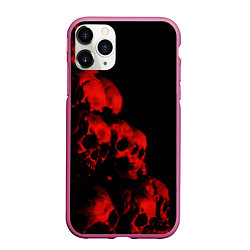 Чехол iPhone 11 Pro матовый Черепа свалка