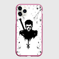 Чехол iPhone 11 Pro матовый Берсерк Berserk, цвет: 3D-малиновый