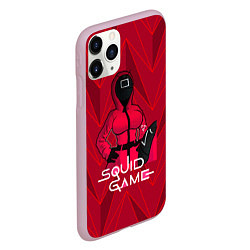 Чехол iPhone 11 Pro матовый Squid game, цвет: 3D-розовый — фото 2