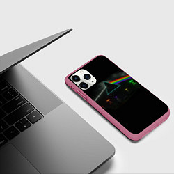 Чехол iPhone 11 Pro матовый ПИНК ФЛОЙД PINK FLOYD LOGO, цвет: 3D-малиновый — фото 2