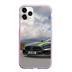 Чехол iPhone 11 Pro матовый Mercedes V8 Biturbo Racing Team AMG, цвет: 3D-розовый