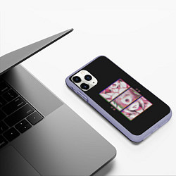 Чехол iPhone 11 Pro матовый Ahegao девушка, цвет: 3D-светло-сиреневый — фото 2