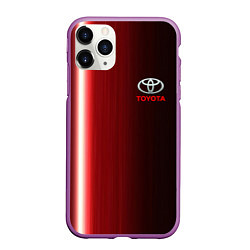 Чехол iPhone 11 Pro матовый Toyota В полоску, цвет: 3D-фиолетовый