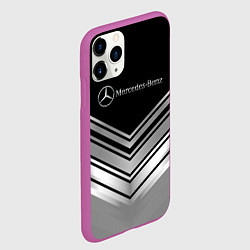 Чехол iPhone 11 Pro матовый Mercedes-Benz Текстура, цвет: 3D-фиолетовый — фото 2