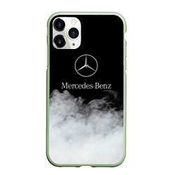 Чехол iPhone 11 Pro матовый Mercedes-Benz Облака, цвет: 3D-салатовый