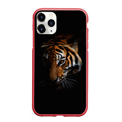 Чехол iPhone 11 Pro матовый Год тигра Голова, цвет: 3D-красный