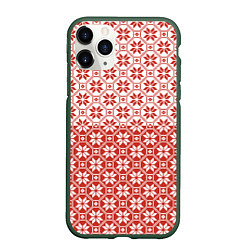 Чехол iPhone 11 Pro матовый Алатырь Славянский Символ, цвет: 3D-темно-зеленый