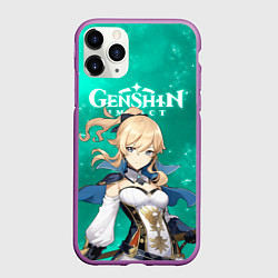 Чехол iPhone 11 Pro матовый ДЖИНН ИЗ МОНДШТАДТА JEAN, цвет: 3D-фиолетовый