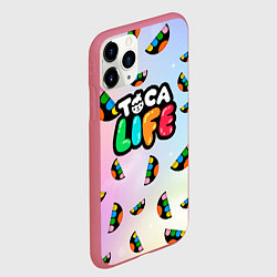Чехол iPhone 11 Pro матовый Toca Life: Smile Logo, цвет: 3D-малиновый — фото 2