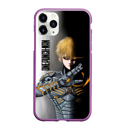 Чехол iPhone 11 Pro матовый Металлическое тело Геноса One Punch-Man, цвет: 3D-фиолетовый