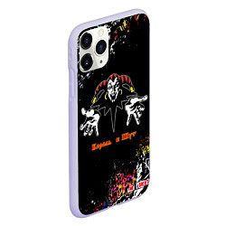 Чехол iPhone 11 Pro матовый Лого рок групп, цвет: 3D-светло-сиреневый — фото 2