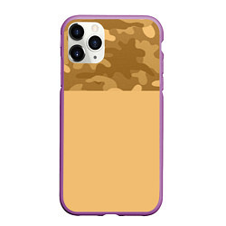 Чехол iPhone 11 Pro матовый Песочный, цвет: 3D-фиолетовый