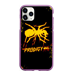 Чехол iPhone 11 Pro матовый The Prodigy логотип, цвет: 3D-фиолетовый