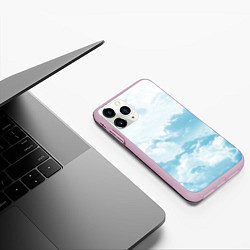 Чехол iPhone 11 Pro матовый Плотные облака, цвет: 3D-розовый — фото 2