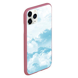 Чехол iPhone 11 Pro матовый Плотные облака, цвет: 3D-малиновый — фото 2