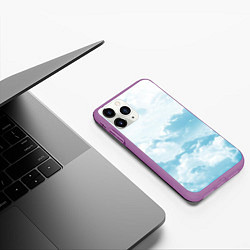 Чехол iPhone 11 Pro матовый Плотные облака, цвет: 3D-фиолетовый — фото 2