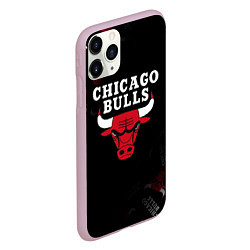 Чехол iPhone 11 Pro матовый ЧИКАГО БУЛЛС БЫКИ CHICAGO BULLS, цвет: 3D-розовый — фото 2