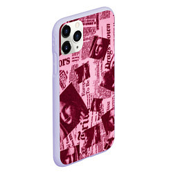 Чехол iPhone 11 Pro матовый Newspaper fashion, цвет: 3D-светло-сиреневый — фото 2