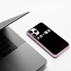 Чехол iPhone 11 Pro матовый SCARLXRD WHITE LOGO, цвет: 3D-розовый — фото 2