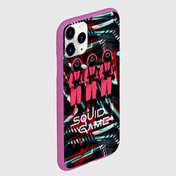 Чехол iPhone 11 Pro матовый Трое из игры в кальмара, цвет: 3D-фиолетовый — фото 2