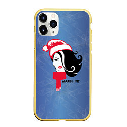 Чехол iPhone 11 Pro матовый Согрей меняWarm me, цвет: 3D-желтый