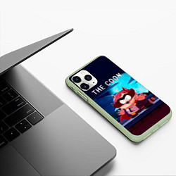 Чехол iPhone 11 Pro матовый The Coon - Енот Южный Парк, цвет: 3D-салатовый — фото 2