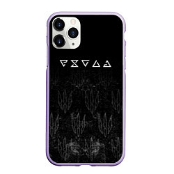 Чехол iPhone 11 Pro матовый The Witcher - Ведьмак, цвет: 3D-светло-сиреневый