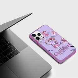 Чехол iPhone 11 Pro матовый Klee Genshin Impact, цвет: 3D-фиолетовый — фото 2