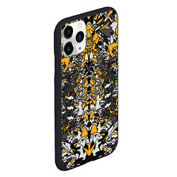 Чехол iPhone 11 Pro матовый Жёлтый каменный дракон, цвет: 3D-черный — фото 2