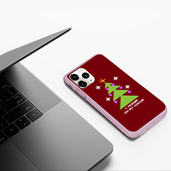 Чехол iPhone 11 Pro матовый С новым оh my godom, цвет: 3D-розовый — фото 2