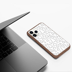 Чехол iPhone 11 Pro матовый Простые елочки, цвет: 3D-коричневый — фото 2