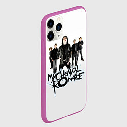 Чехол iPhone 11 Pro матовый Участники группы My Chemical Romance, цвет: 3D-фиолетовый — фото 2