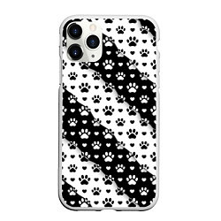 Чехол iPhone 11 Pro матовый Следы от Лап, цвет: 3D-белый