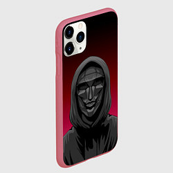 Чехол iPhone 11 Pro матовый Распорядитель игры на черно розовом фоне, цвет: 3D-малиновый — фото 2