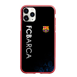 Чехол iPhone 11 Pro матовый FC BARCA CHEMPION, цвет: 3D-красный