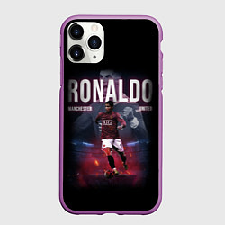 Чехол iPhone 11 Pro матовый РОНАЛДУ ГЕРОЙ МАНЧЕСТЕРА, цвет: 3D-фиолетовый
