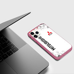 Чехол iPhone 11 Pro матовый MITSUBISHI JAPAN STYLE SAMURAI AUTO, цвет: 3D-малиновый — фото 2