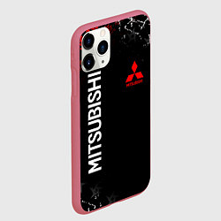 Чехол iPhone 11 Pro матовый MITSUBISHI SAMURAI JAPAN STYLE ИЕРОГЛИФЫ, цвет: 3D-малиновый — фото 2