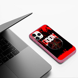 Чехол iPhone 11 Pro матовый DOOMGIRL спина, цвет: 3D-малиновый — фото 2