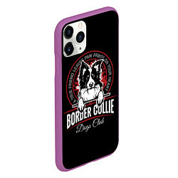 Чехол iPhone 11 Pro матовый Бордер-Колли Border Collie, цвет: 3D-фиолетовый — фото 2